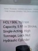 SIMPLEX RLN 1506 150 TON HYDRAULIC JACK, 6IN. NOMINAL STROKE, 12.25IN. H SUPPORT EQUIPMENT .