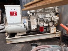 MARATHON 40KW MARINE GENERATOR, ISUZU 4BG1-B DIESEL ENGINE, 120/208 VOLTS, 139 AMPS GENERATOR .