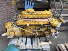 CATERPILLAR 3126 MARINE DIESEL ENGINE, 450 HP, PARTS, WITH TWIN DISC MG507-A1 MARINE TRANSMISSION,