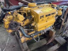 CATERPILLAR C7 ACERT MARINE DIESEL ENGINE, FRESH WATER COOLED, 454 HP, RUNNING TAKEOUT MARINE