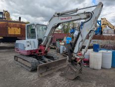 TAKEUCHI TB290 HYDRAULIC EXCAVATOR powered by diesel engine, equipped with Cab, front blade, swing