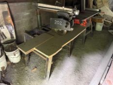 CRAFTSMAN ELECTRIC RADIAL ARM SAW SUPPORT EQUIPMENT with stand. Located: 5 Mill Road, Lake George,