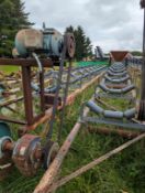 81FT. CONVEYOR CONVEYORS & STACKER New 24in. Rollers, 81ft. Long Head to Tail, 15 H.P. Motor, New