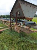 80FT. CONVEYOR CONVEYORS & STACKER New 30in. Rollers, 80ft. 6in. Long Head to Tail, 15 H.P. Motor,