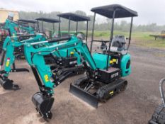 NEW CFG KT13R HYDRAULIC EXCAVATOR SN:322260 powered by gas engine, equipped with OROPS, 3ft. 2 in.