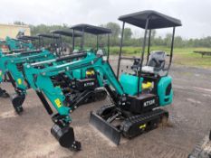 NEW CFG KT13R HYDRAULIC EXCAVATOR SN:3221247 powered by gas engine, equipped with OROPS, 3ft. 2 in.