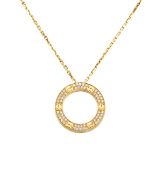 Yellow Gold Paved Diamond Necklace