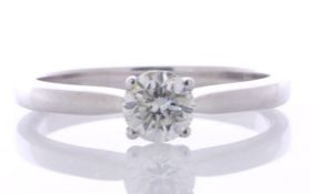 18ct White Gold Claw Set Diamond Ring 0.50 Carats