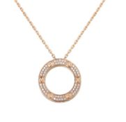 18K Rose Gold Paved Diamond Necklace