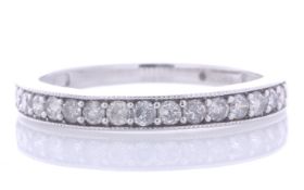 9ct White Gold Semi Eternity Diamond Ring 0.50 Carats