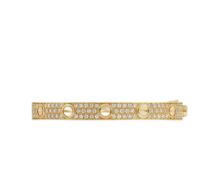 18K Yellow Gold Paved Diamond Bangle