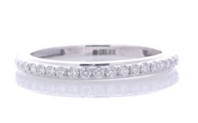 14ct White Gold Semi Eternity Diamond Ring 2mm 0.21 Carats