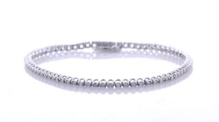 9ct White Gold Tennis Diamond Bracelet 1.00 Carats
