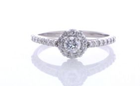 Platinum Diamond Dress Ring 0.62 Carats