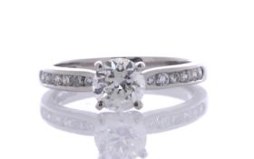 Platinum Diamond Ring (1.01) 1.19 Carats