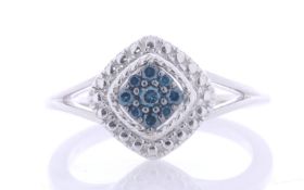 9ct White Gold Diamond Ring 0.15 Carats