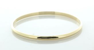 9ct Yellow Gold Bangle 4mm D Shape