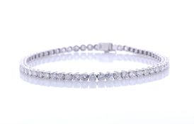 18ct White Gold Tennis Diamond Bracelet 9.15 Carats