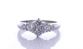 Platinum Ladies Dress Diamond Ring 1.00 Carats