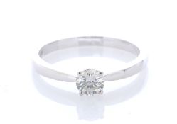 9ct White Gold Single Stone Claw Set Diamond Ring 0.40 Carats