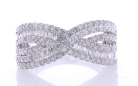 9ct White Gold I Promise You - Crossover 'X' Diamond Ring 1.00 Carats