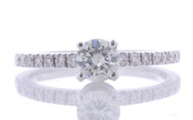 18ct White Gold Diamond Ring 0.73 Carats