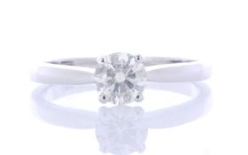 18ct White Gold Prong Set Diamond Ring 0.57 Carats