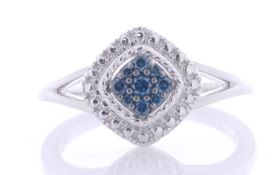 9ct White Gold Diamond Ring 0.15 Carats
