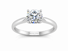 18ct White Gold Single Stone Claw Set Diamond Ring 0.20 Carats