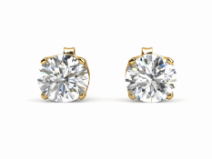 9ct Single Stone Yellow Gold Diamond Earring 0.15 Carats