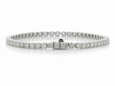 18ct White Gold Tennis Diamond Bracelet 9.86 Carats