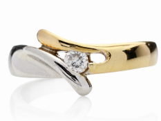 18ct Single Stone Illusion Set Diamond Ring 0.15 Carats