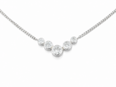 Platinum Illusion Set Diamond Pendant 1.00 Carats