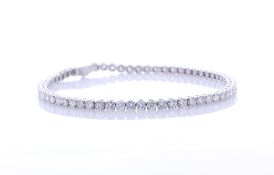 18ct White Gold Tennis Diamond Bracelet 8.00 Carats