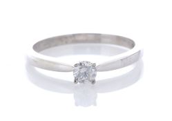 18ct White Gold Single Stone Claw Set Diamond Ring 0.23 Carats