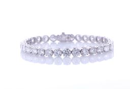 18ct White Gold Tennis Diamond Bracelet 17.00 Carats