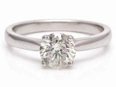 18ct White Gold Single Stone Diamond Ring 1.05 Carats