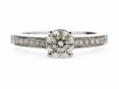 18ct White Gold Single Stone Claw Set Diamond Ring  0.73 Carats
