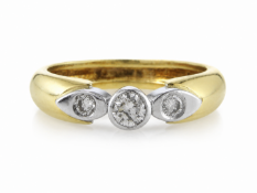 18ct Stone Set Shoulder Diamond Ring 0.41 Carats