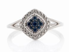 9ct White Gold Diamond Ring 0.15 Carats