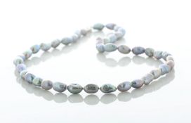 18 Inch Freshwater Cultured 6.5 - 7.0mm Pearl Necklace With Silver Clasp