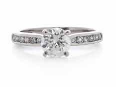Platinum Diamond Ring (1.01) 1.19 Carats