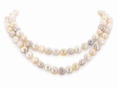 36 inch Baroque Shaped Freshwater Cultured 8.0 - 8.5mm Pearl Necklace