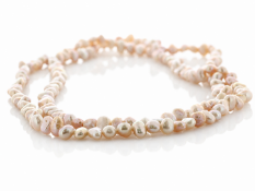 36 Inch Baroque Shaped Pink 5.0 - 6.0mm Pearl Necklace