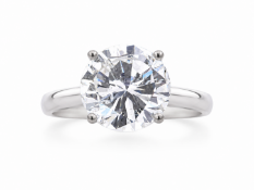 18ct White Gold Single Stone Rex Set Diamond Ring 4.26 Carats