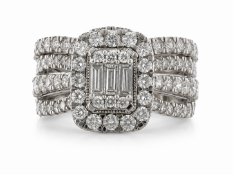 14ct White Gold Diamond Ring Set 2.00 Carats