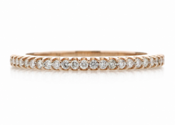 9ct Rose Gold Diamond Half Eternity Ring 0.25 Carats