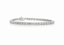 18ct White Gold Tennis Diamond Bracelet 11.53 Carats