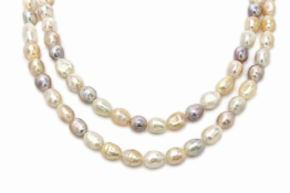 36 Inch Freshwater Baroque Shaped Cultured 8.0 - 8.5mm Pearl Necklace