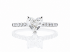 18ct White Gold Heart Shape Diamond Ring 1.17 Carats